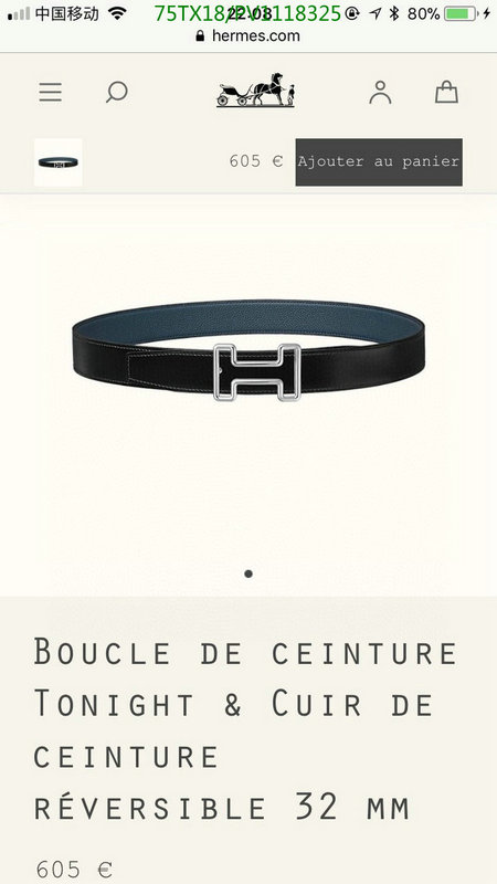He*rm*es-》Belts Code: PV1118325
