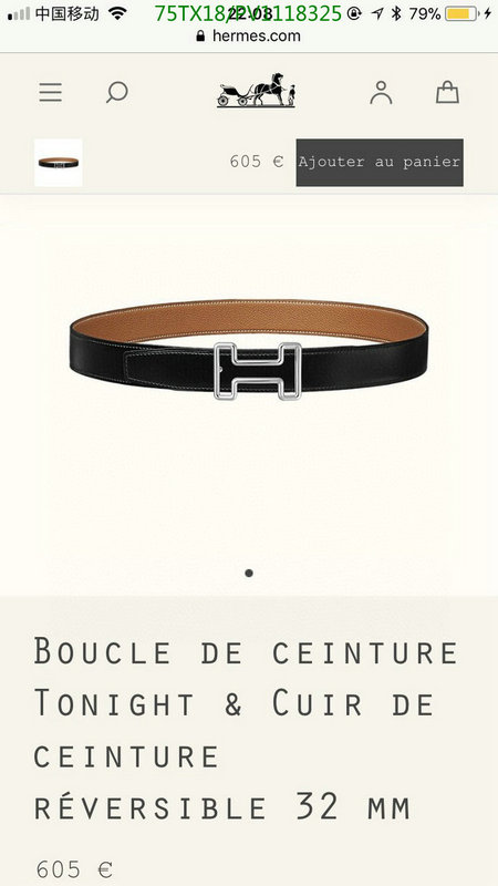 He*rm*es-》Belts Code: PV1118325