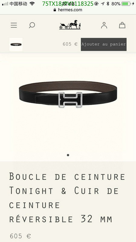 He*rm*es-》Belts Code: PV1118325