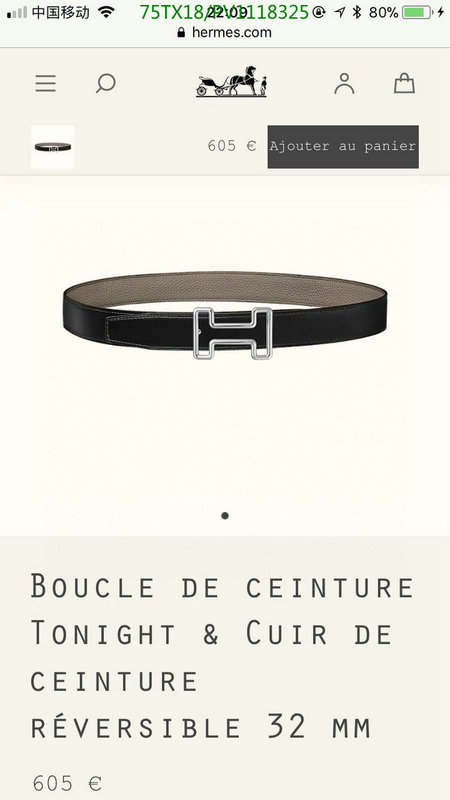 He*rm*es-》Belts Code: PV1118325