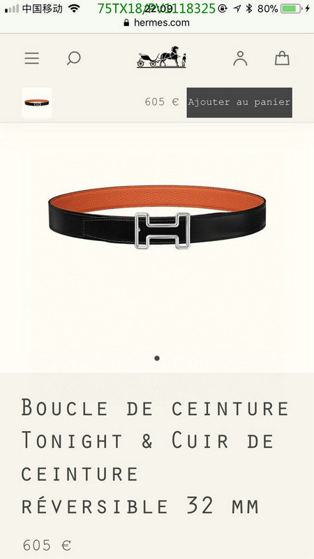 He*rm*es-》Belts Code: PV1118325