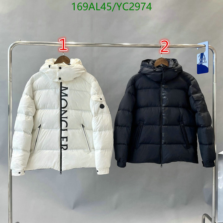 YUPOO-Moncler men's and women's down jacket Code: YC2974 $: 169USD