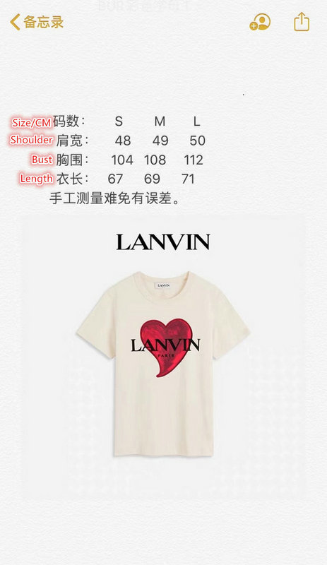 YUPOO-LANVIN Unisex clothing Code: LC2747 $: 65USD