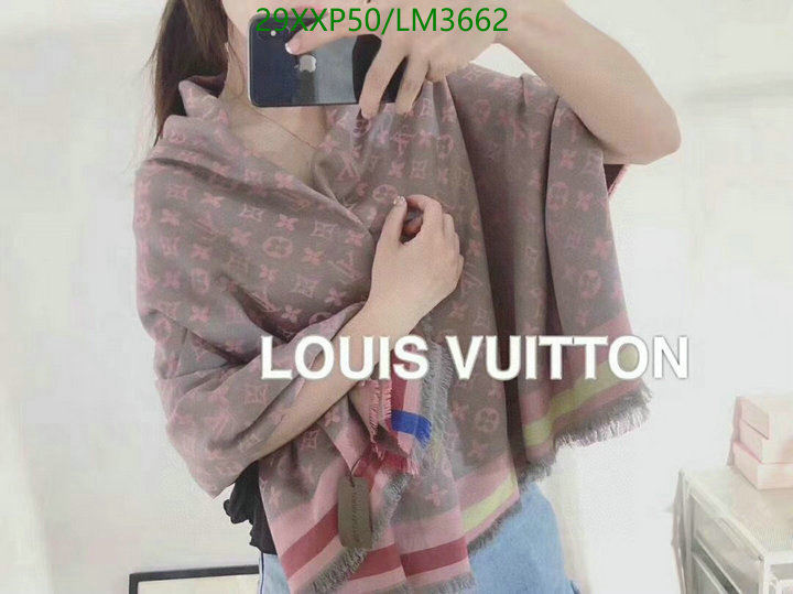 YUPOO-Louis Vuitton fashion women's scarf LV Code: LM3662 $: 29USD