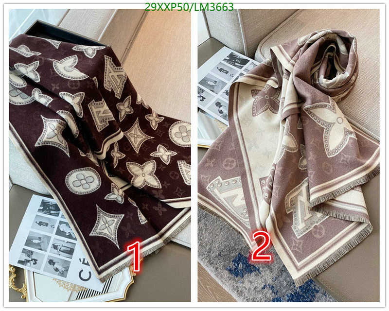 YUPOO-Louis Vuitton fashion women's scarf LV Code: LM3663 $: 29USD