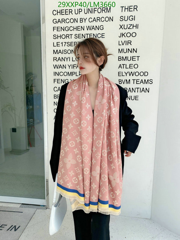 YUPOO-Louis Vuitton fashion women's scarf LV Code: LM3660 $: 29USD