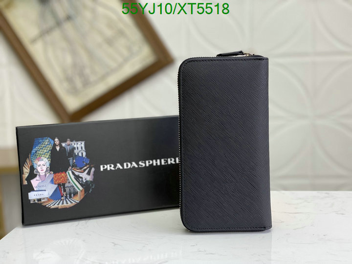 Prada-Wallet-4A Quality, Code: XT5518,$: 55USD