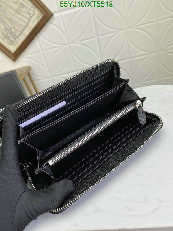 Prada-Wallet-4A Quality, Code: XT5518,$: 55USD