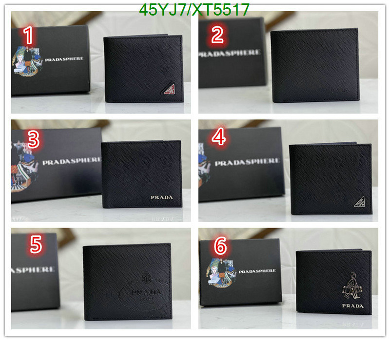 Prada-Wallet-4A Quality, Code: XT5517,$: 45USD