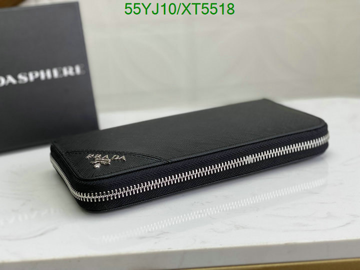 Prada-Wallet-4A Quality, Code: XT5518,$: 55USD