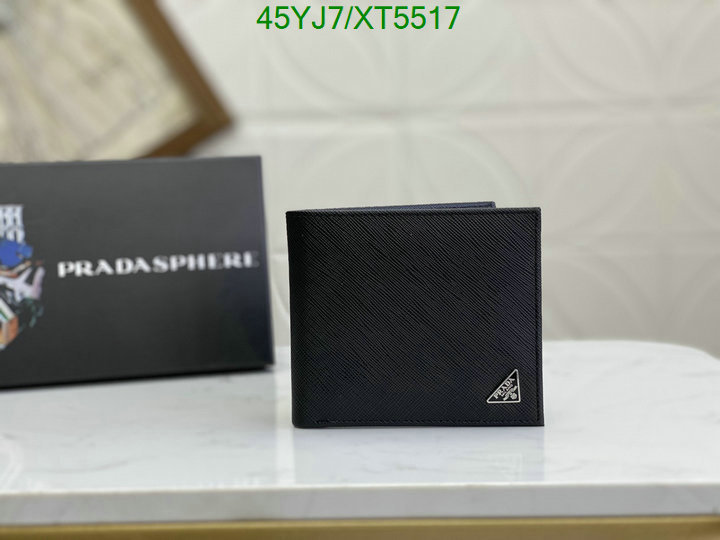 Prada-Wallet-4A Quality, Code: XT5517,$: 45USD