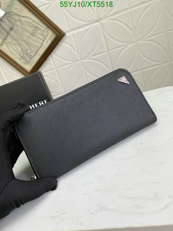 Prada-Wallet-4A Quality, Code: XT5518,$: 55USD