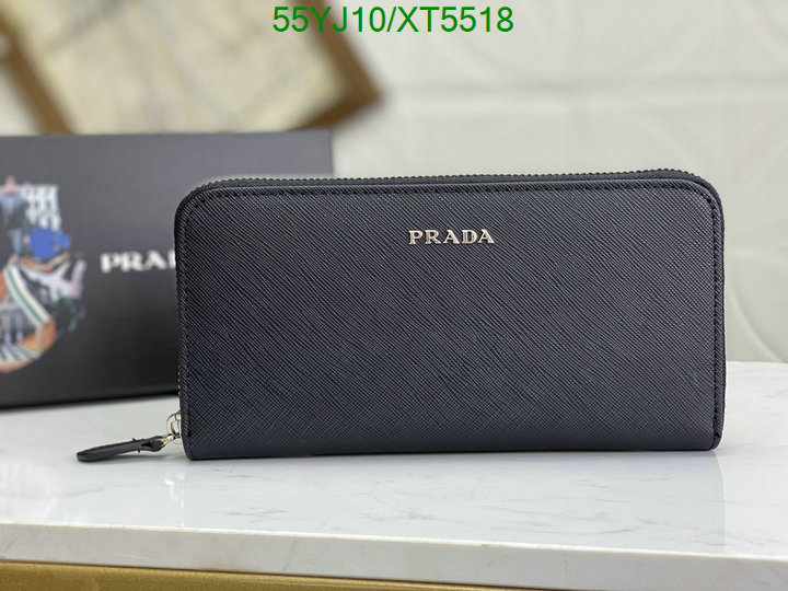 Prada-Wallet-4A Quality, Code: XT5518,$: 55USD