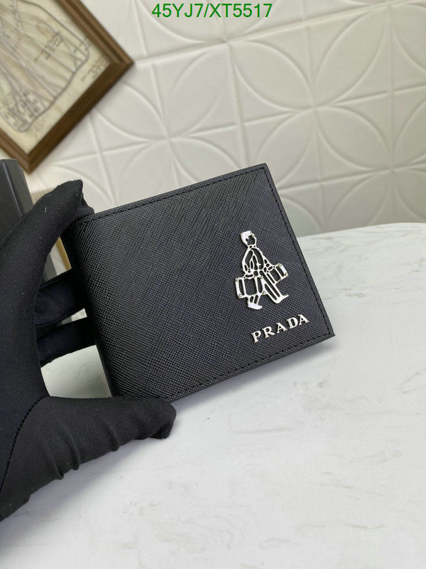 Prada-Wallet-4A Quality, Code: XT5517,$: 45USD