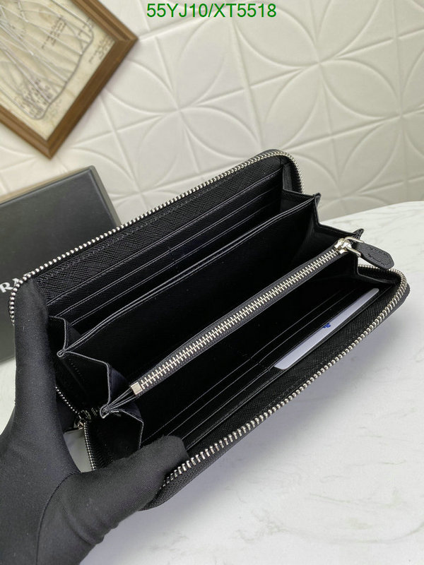 Prada-Wallet-4A Quality, Code: XT5518,$: 55USD