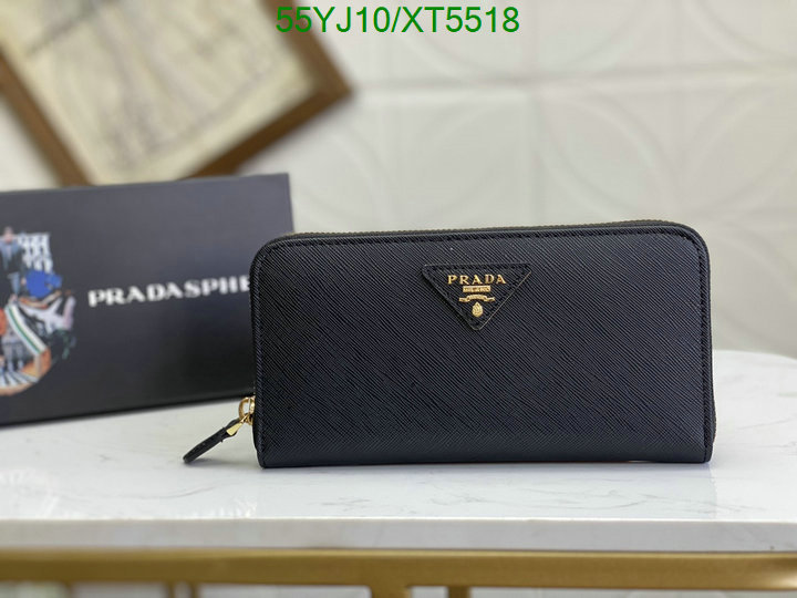 Prada-Wallet-4A Quality, Code: XT5518,$: 55USD