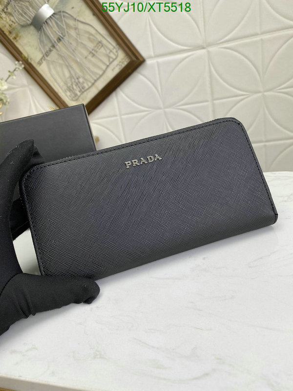 Prada-Wallet-4A Quality, Code: XT5518,$: 55USD