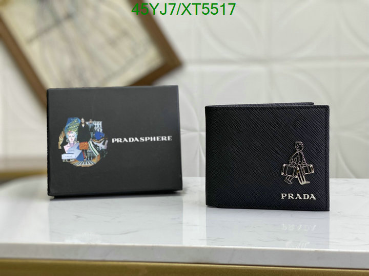 Prada-Wallet-4A Quality, Code: XT5517,$: 45USD