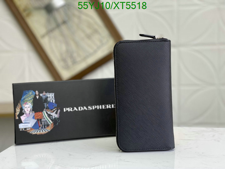 Prada-Wallet-4A Quality, Code: XT5518,$: 55USD