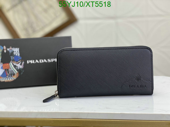 Prada-Wallet-4A Quality, Code: XT5518,$: 55USD