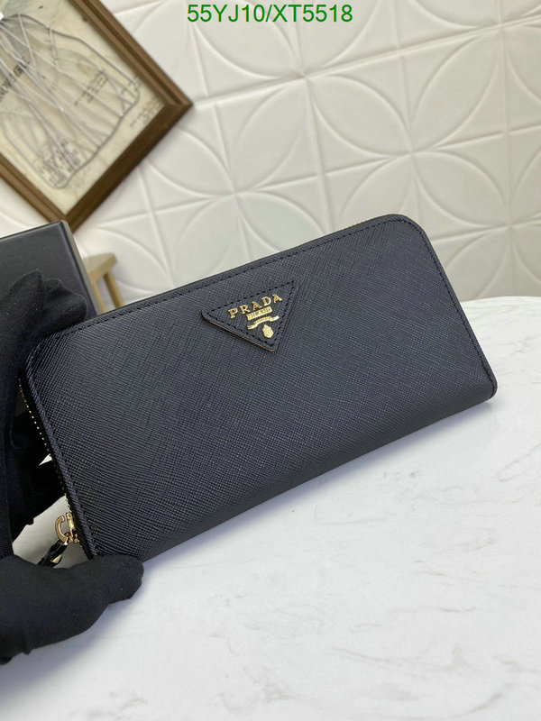 Prada-Wallet-4A Quality, Code: XT5518,$: 55USD