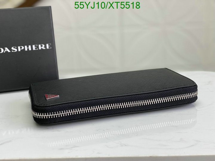 Prada-Wallet-4A Quality, Code: XT5518,$: 55USD