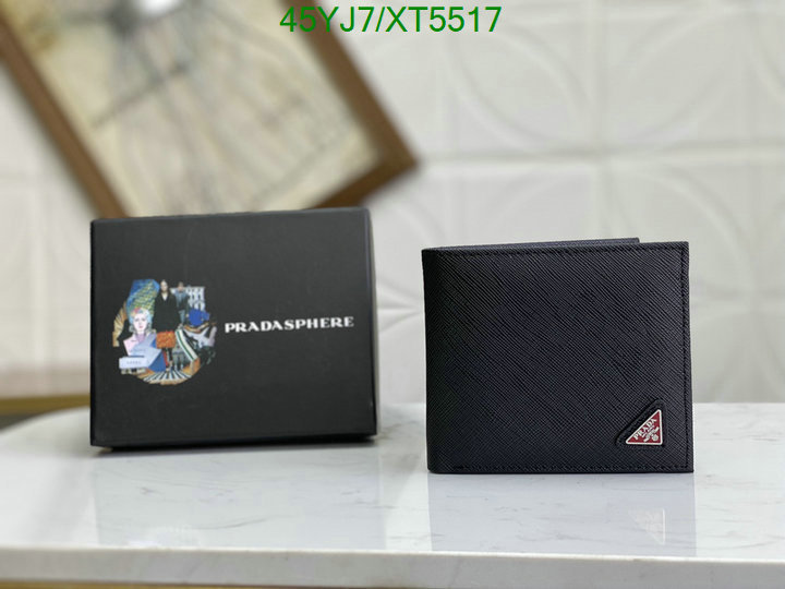 Prada-Wallet-4A Quality, Code: XT5517,$: 45USD