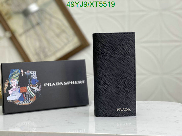 Prada-Wallet-4A Quality, Code: XT5519,$: 49USD