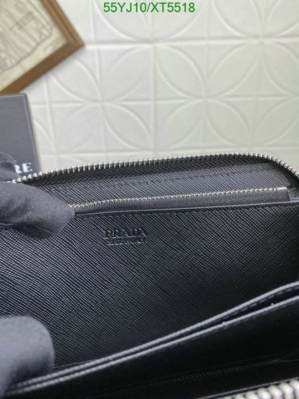 Prada-Wallet-4A Quality, Code: XT5518,$: 55USD