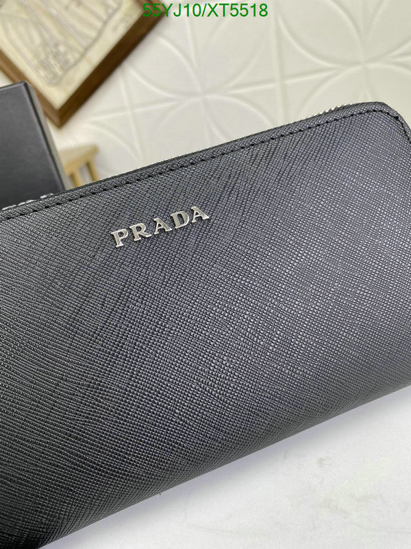 Prada-Wallet-4A Quality, Code: XT5518,$: 55USD