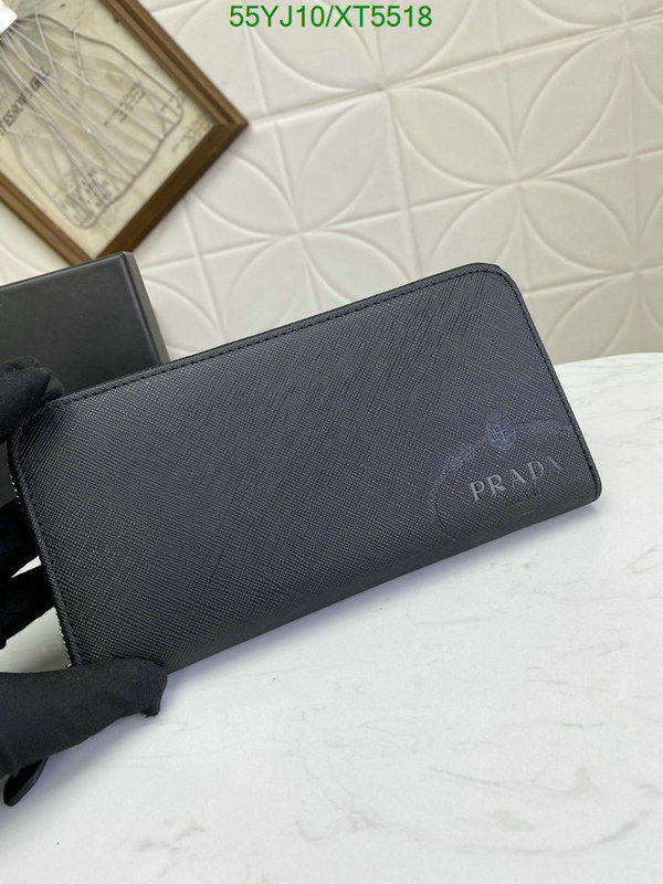 Prada-Wallet-4A Quality, Code: XT5518,$: 55USD