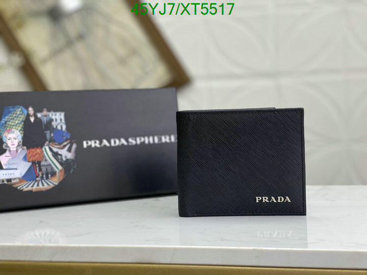 Prada-Wallet-4A Quality, Code: XT5517,$: 45USD