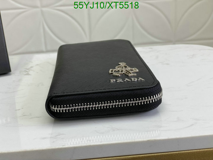 Prada-Wallet-4A Quality, Code: XT5518,$: 55USD