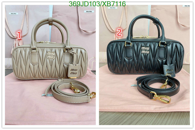 Miu Miu-Bag-Mirror Quality Code: XB7116 $: 369USD