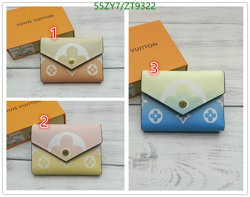 Wallet-LV Bags(4A) Code: ZT9322 $: 55USD