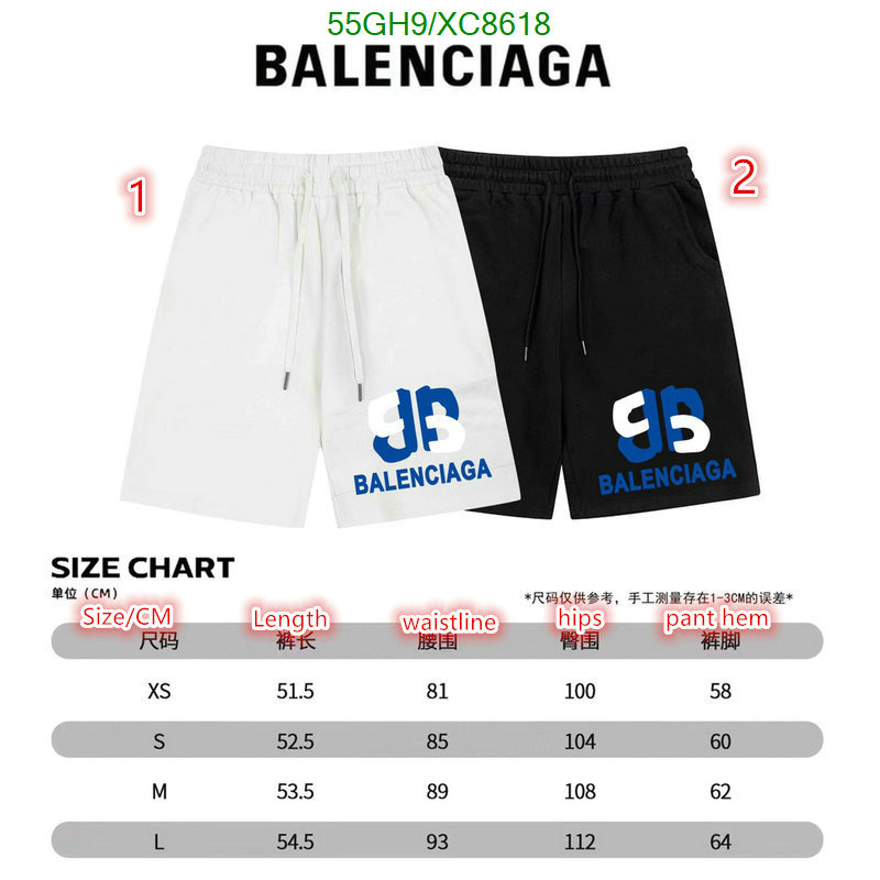 Balenciaga-Clothing Code: XC8618 $: 55USD