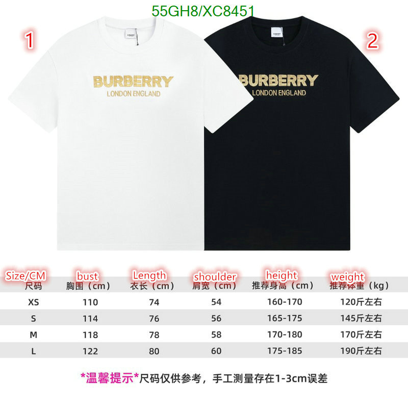 Burberry-Clothing Code: XC8451 $: 55USD