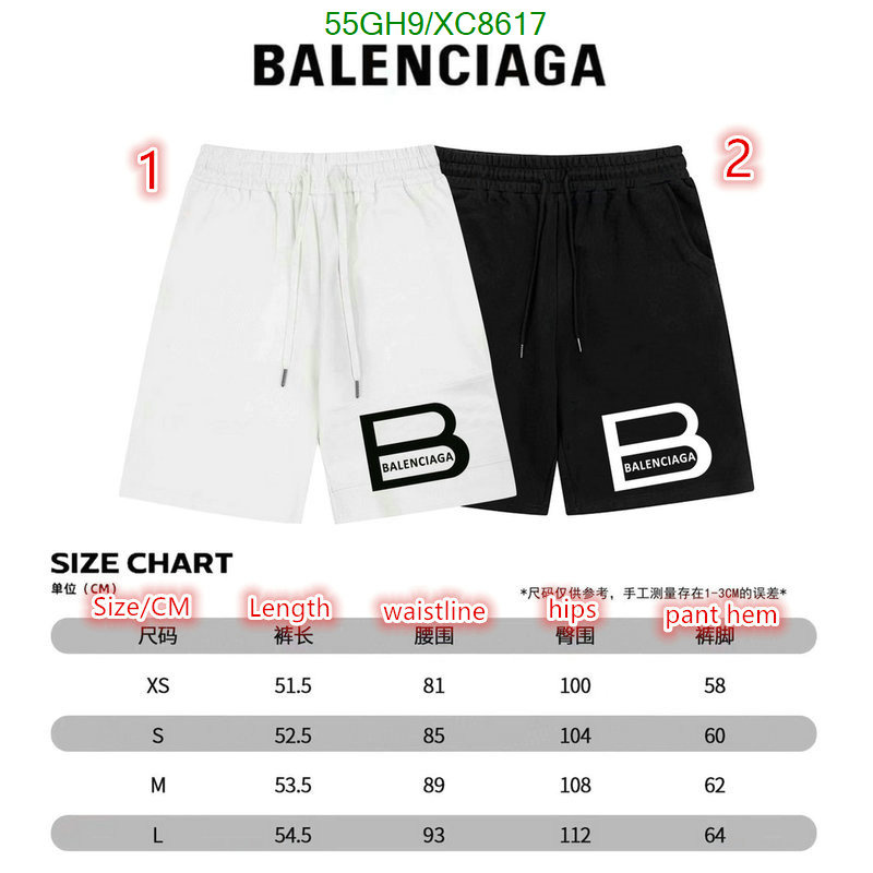 Balenciaga-Clothing Code: XC8617 $: 55USD
