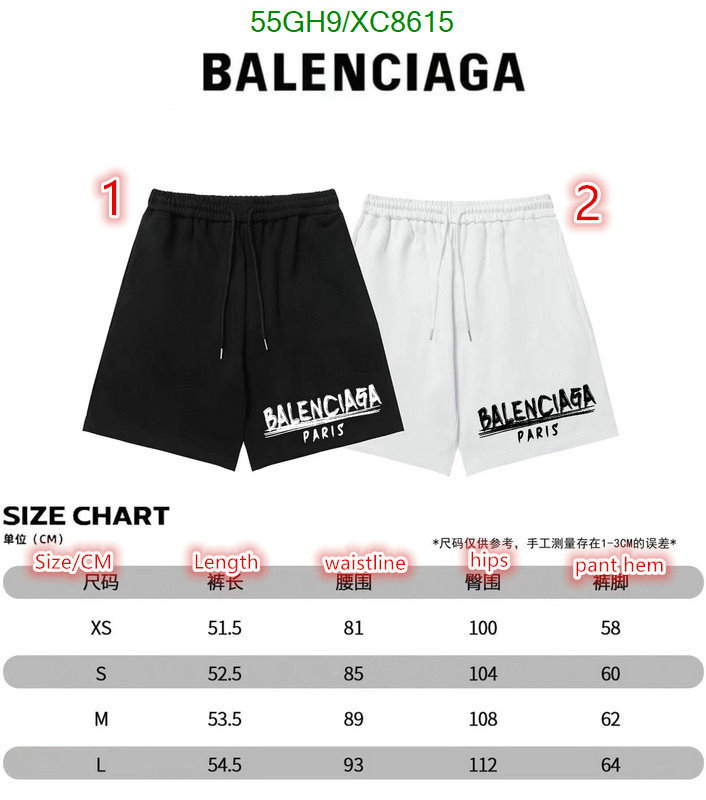 Balenciaga-Clothing Code: XC8615 $: 55USD