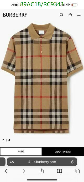 Burberry-Clothing Code: RC9343 $: 89USD