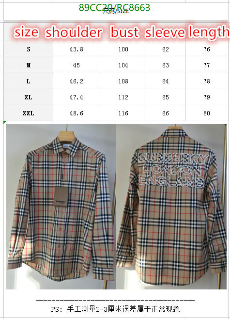 Burberry-Clothing Code: RC8663 $: 89USD