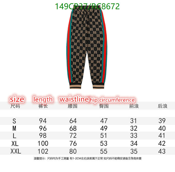 Gucci-Clothing Code: RC8672 $: 149USD