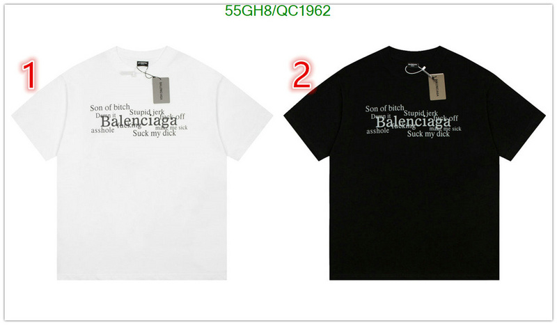 Balenciaga-Clothing Code: QC1962 $: 55USD