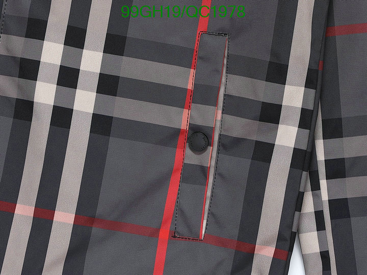 Burberry-Clothing Code: QC1978 $: 99USD