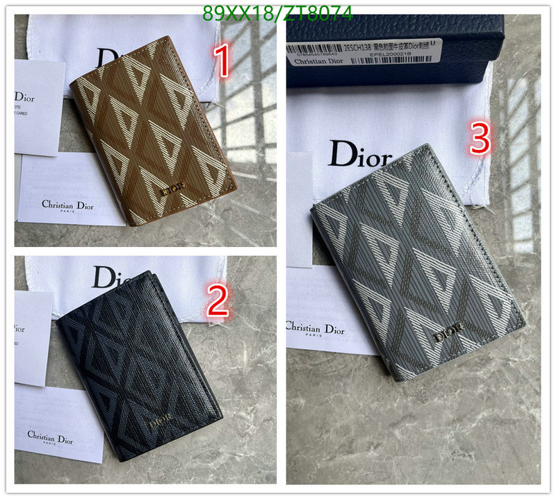 Dior-Wallet-Mirror Quality Code: ZT8074 $: 89USD