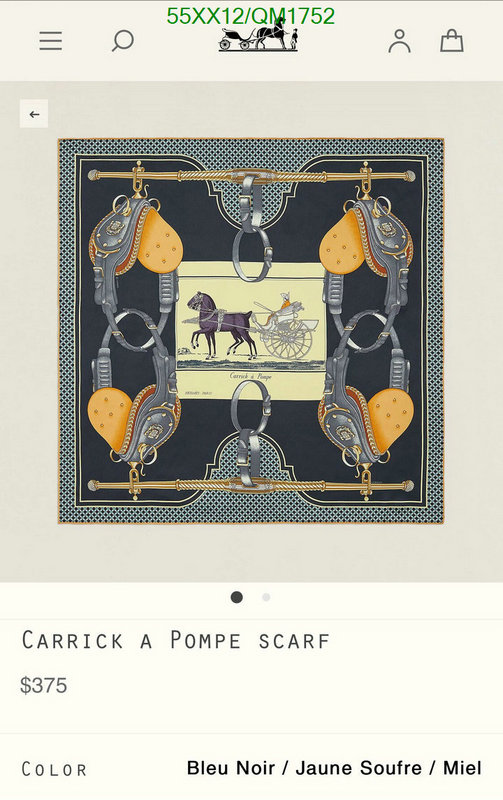 Hermes-Scarf Code: QM1752 $: 55USD