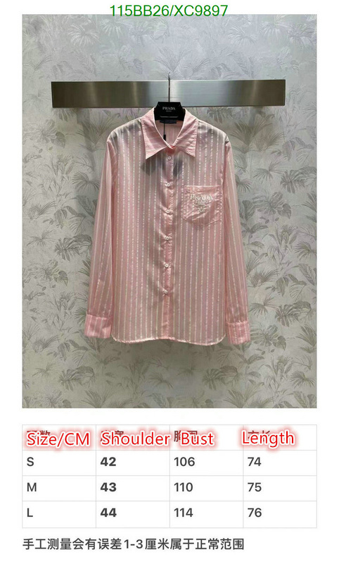 Prada-Clothing Code: XC9897 $: 115USD
