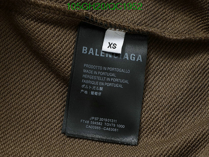 Balenciaga-Clothing Code: QC1952 $: 105USD