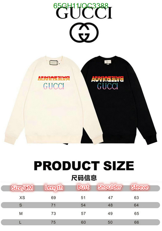 Gucci-Clothing Code: QC3388 $: 65USD