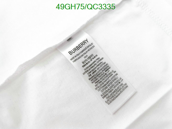 Burberry-Clothing Code: QC3335 $: 49USD